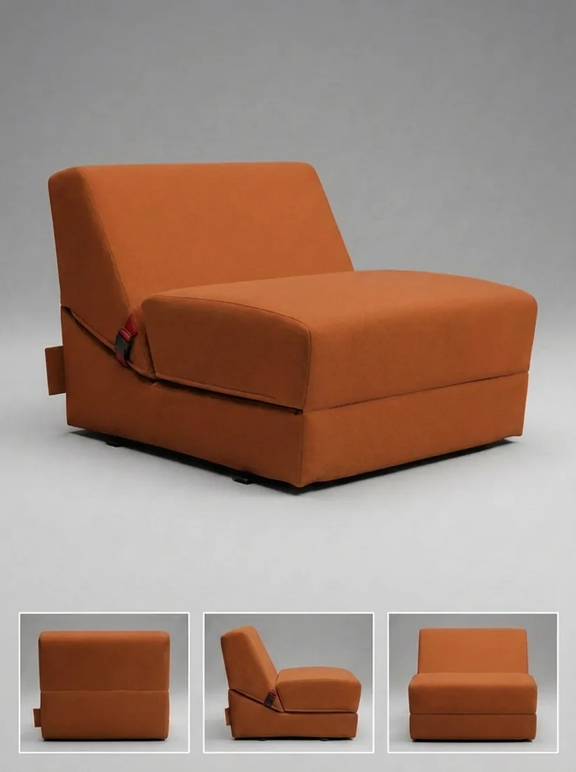 Hangover-Sessel in Energy Orange.